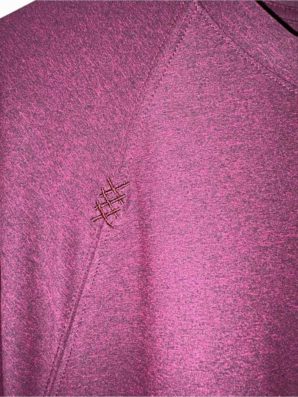 Rhone Reign Long Sleeve Training Shirt Burgundy Maroon Mens XL Performance - Picture 2 of 5
